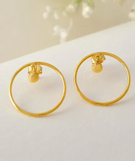 Elegant Gold-Plated Hoop Earrings