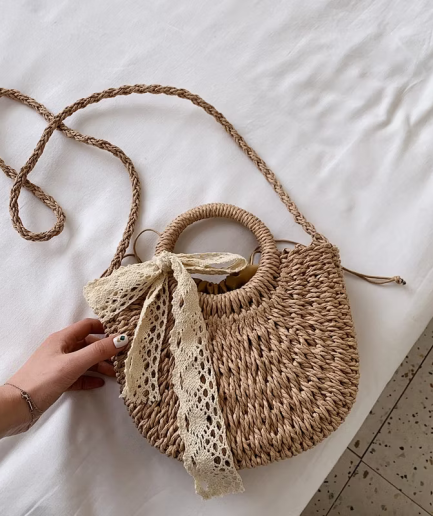 Woven Straw Handbag for Summer